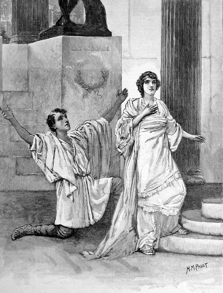 Hypatia nigdy nie związała się z żadnym mężczyzną. Chociaż nie mogła narzekać na brak adoratorów (H. M. Paget/domena publiczna).